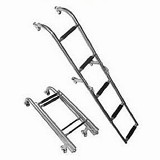 Stainless Steel Folding & Telescopic Boat Ladder - 5 Steps