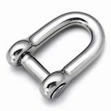 Stainless Steel D Shackle with Sink Screw Pin